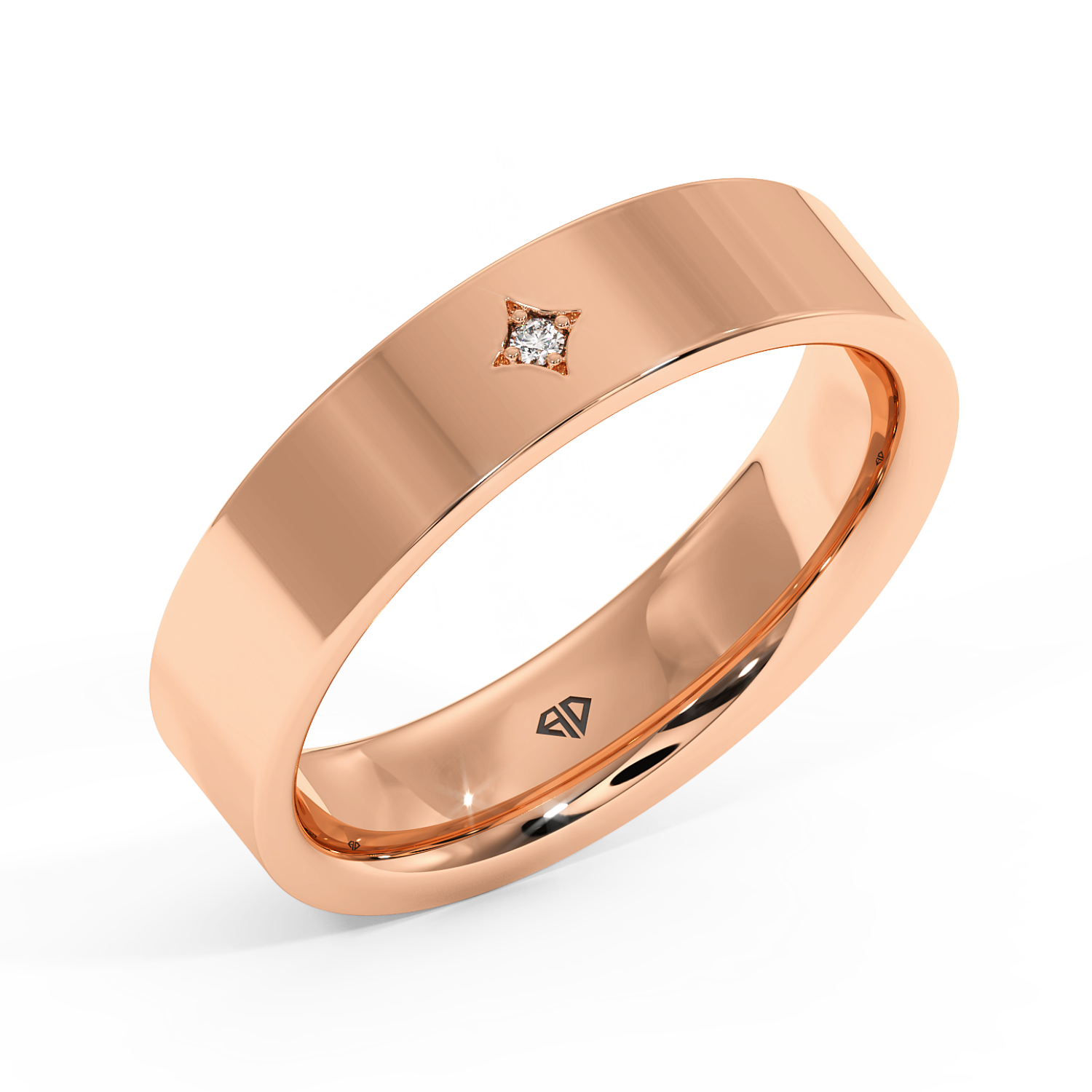 18K Rose Gold Balthazar Diamond Wedding Band