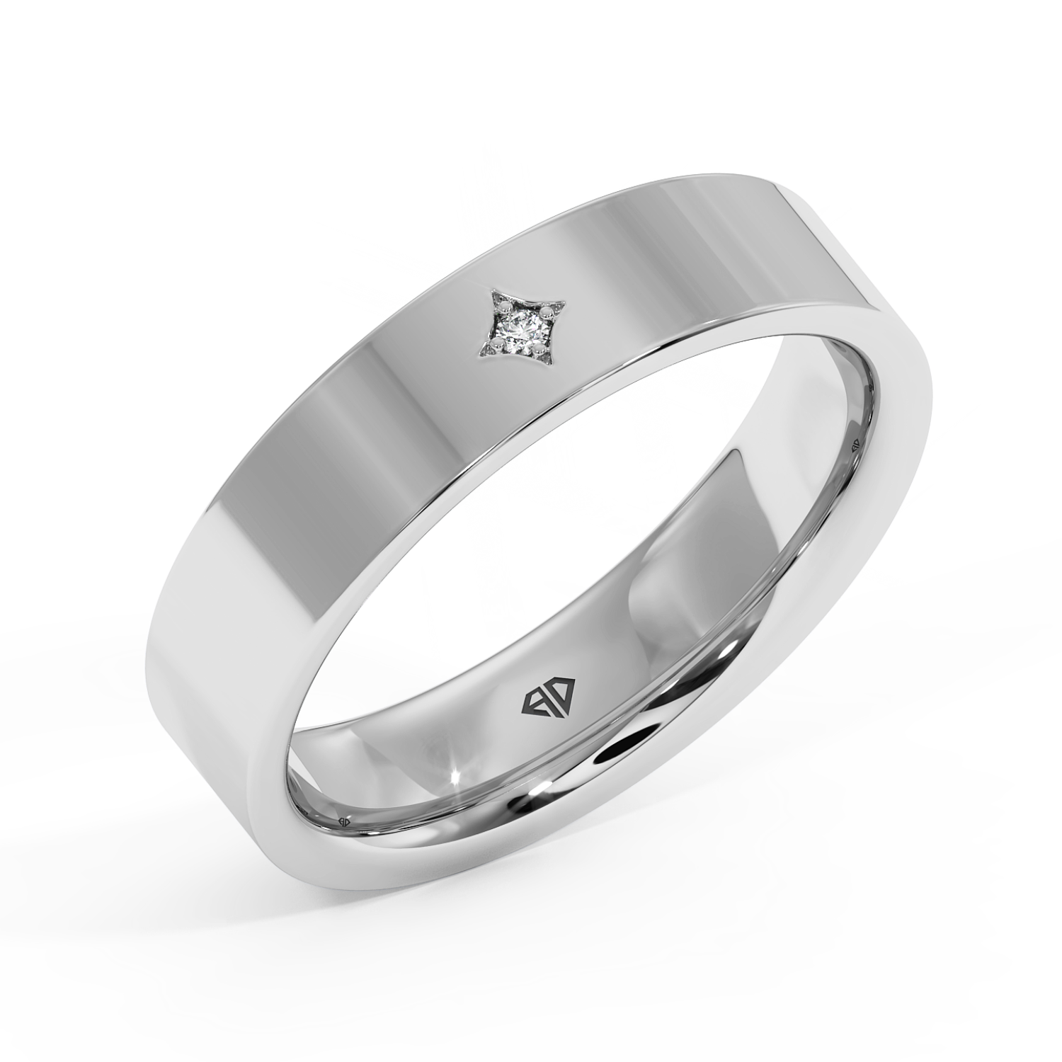 18K White Gold Balthazar Diamond Wedding Band