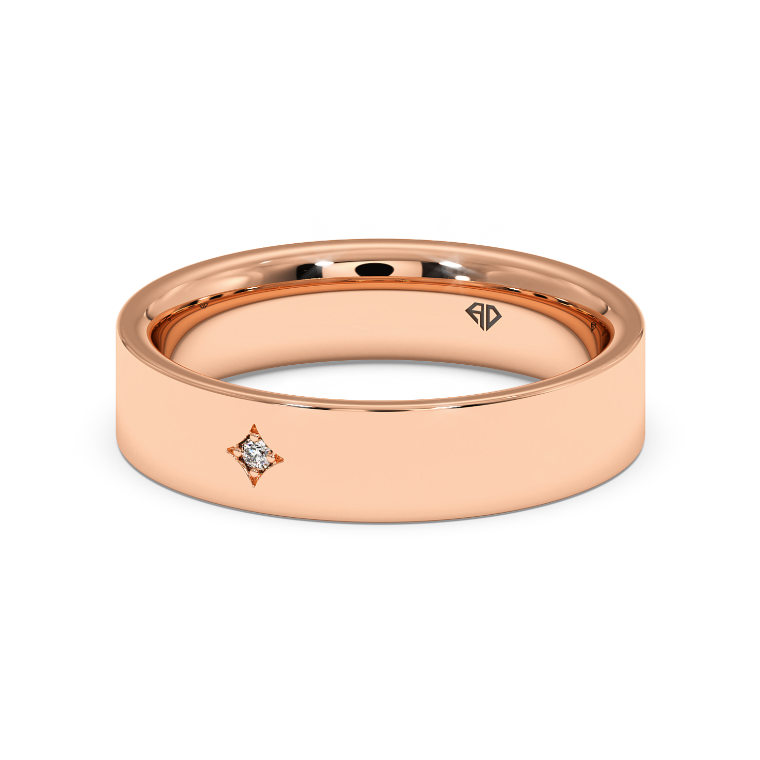 18K Rose Gold Balthazar Diamond Wedding Band