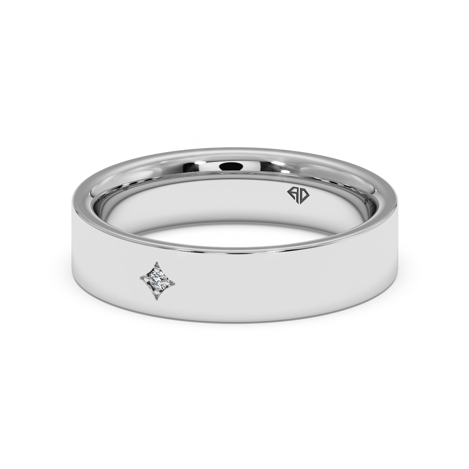 18K White Gold Balthazar Diamond Wedding Band