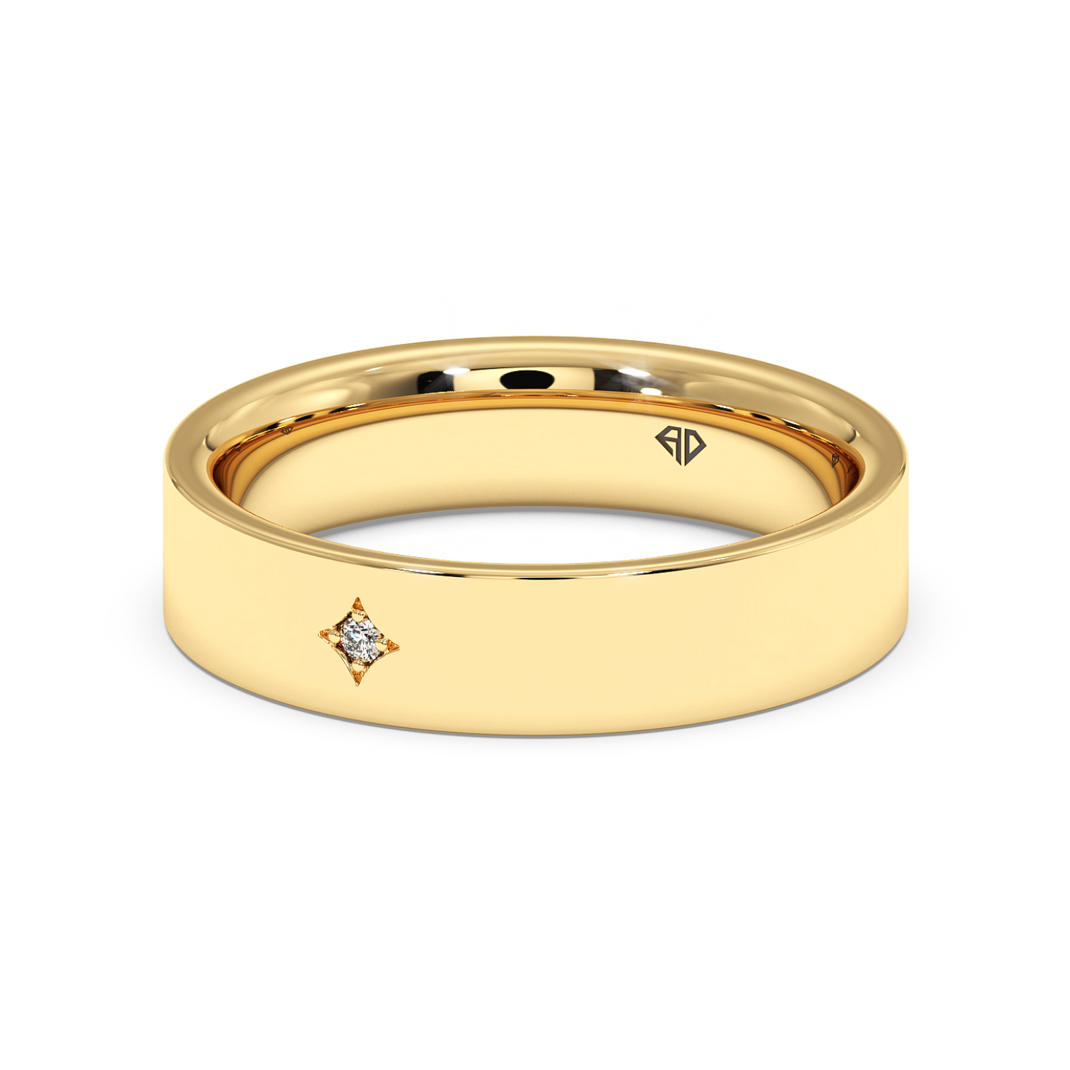 18K Yellow Gold Balthazar Diamond Wedding Band