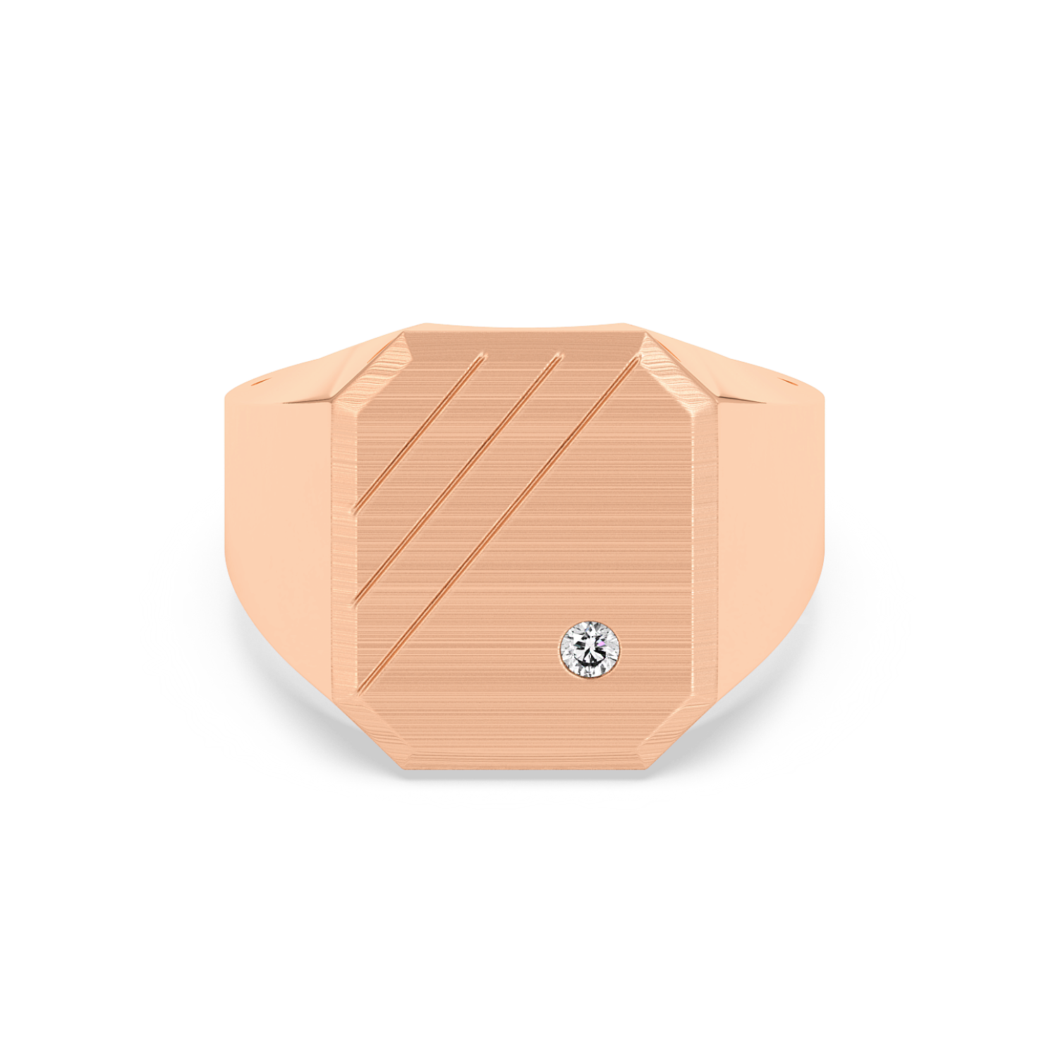 18K White Gold Signet Ring