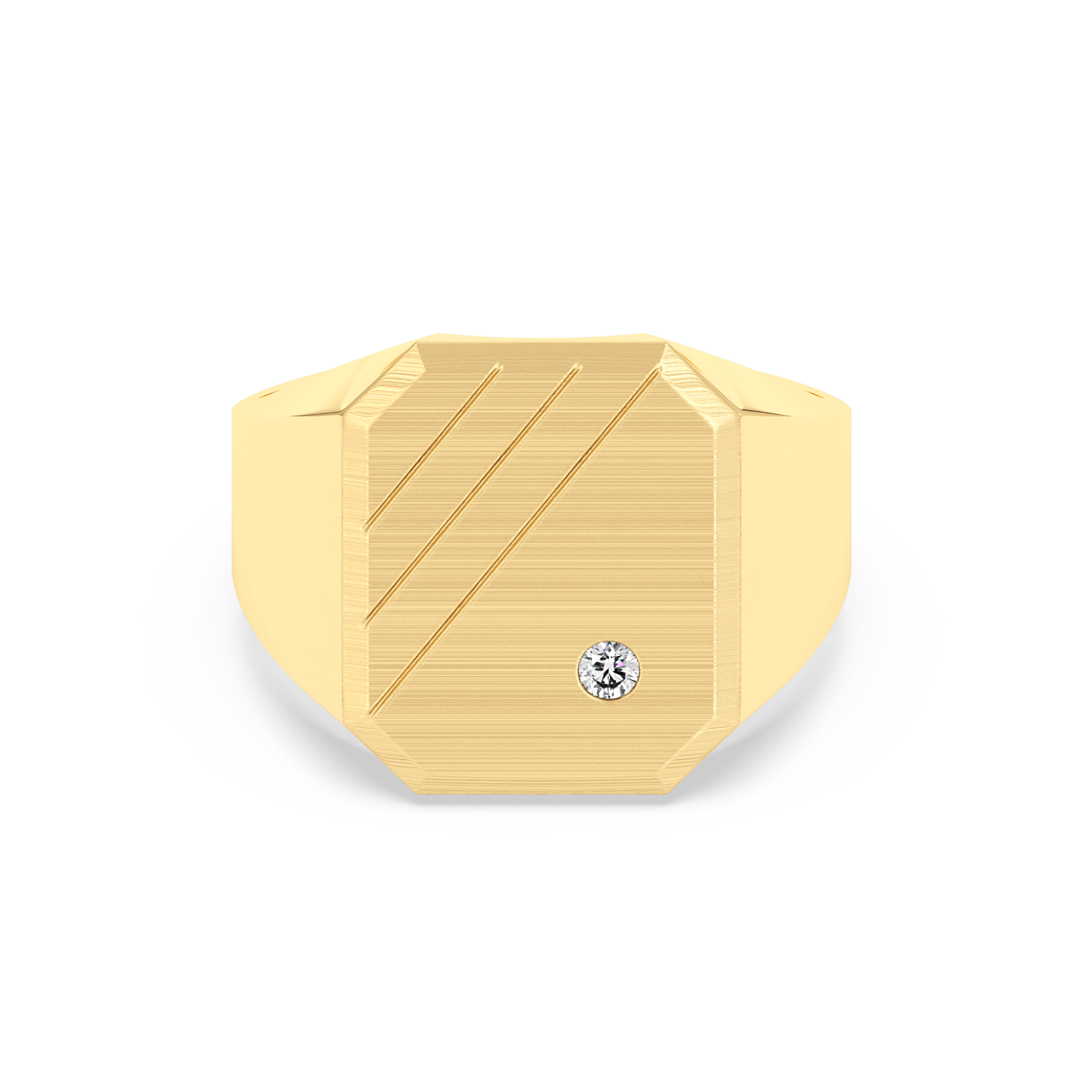 18K White Gold Signet Ring