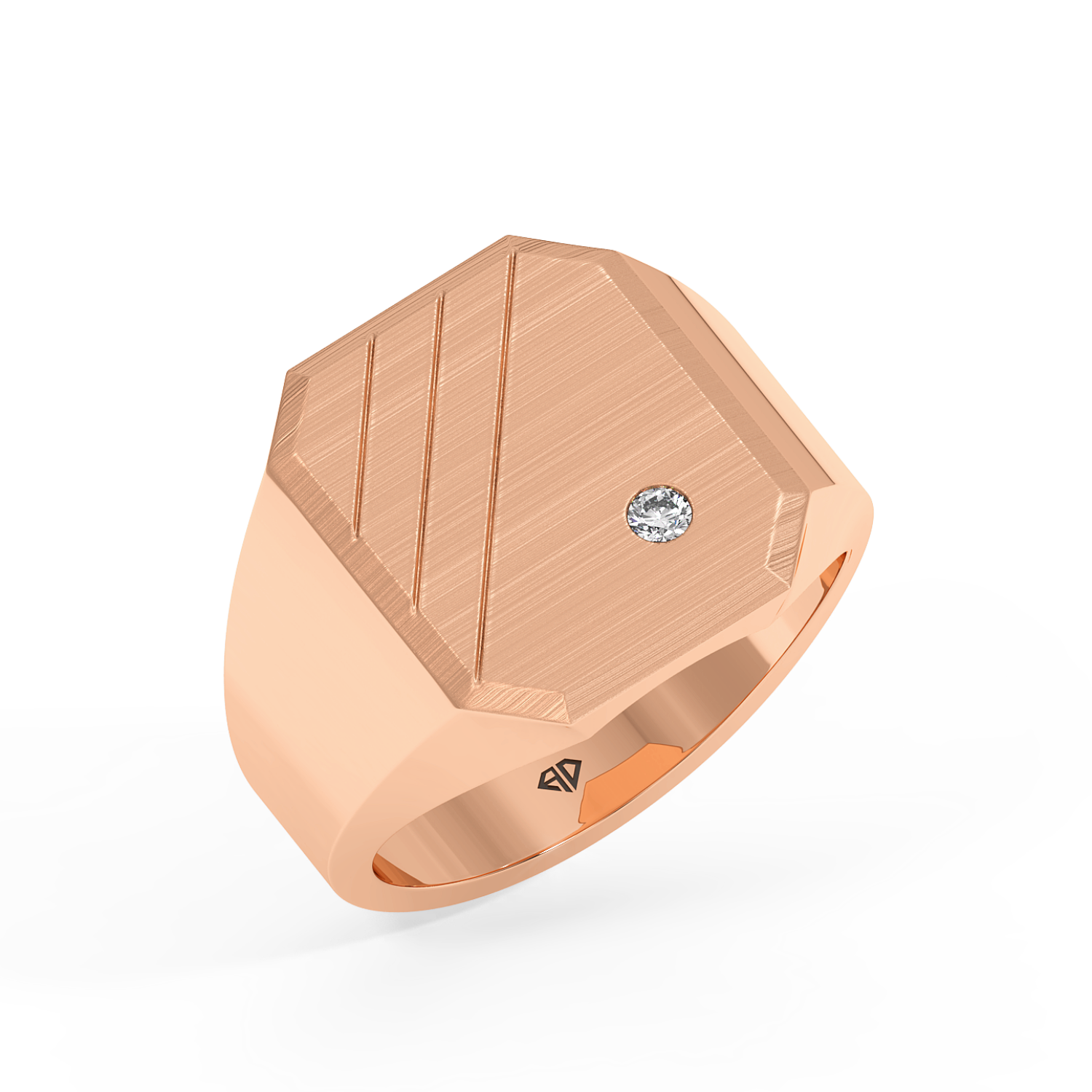 18K Rose Gold Signet Ring