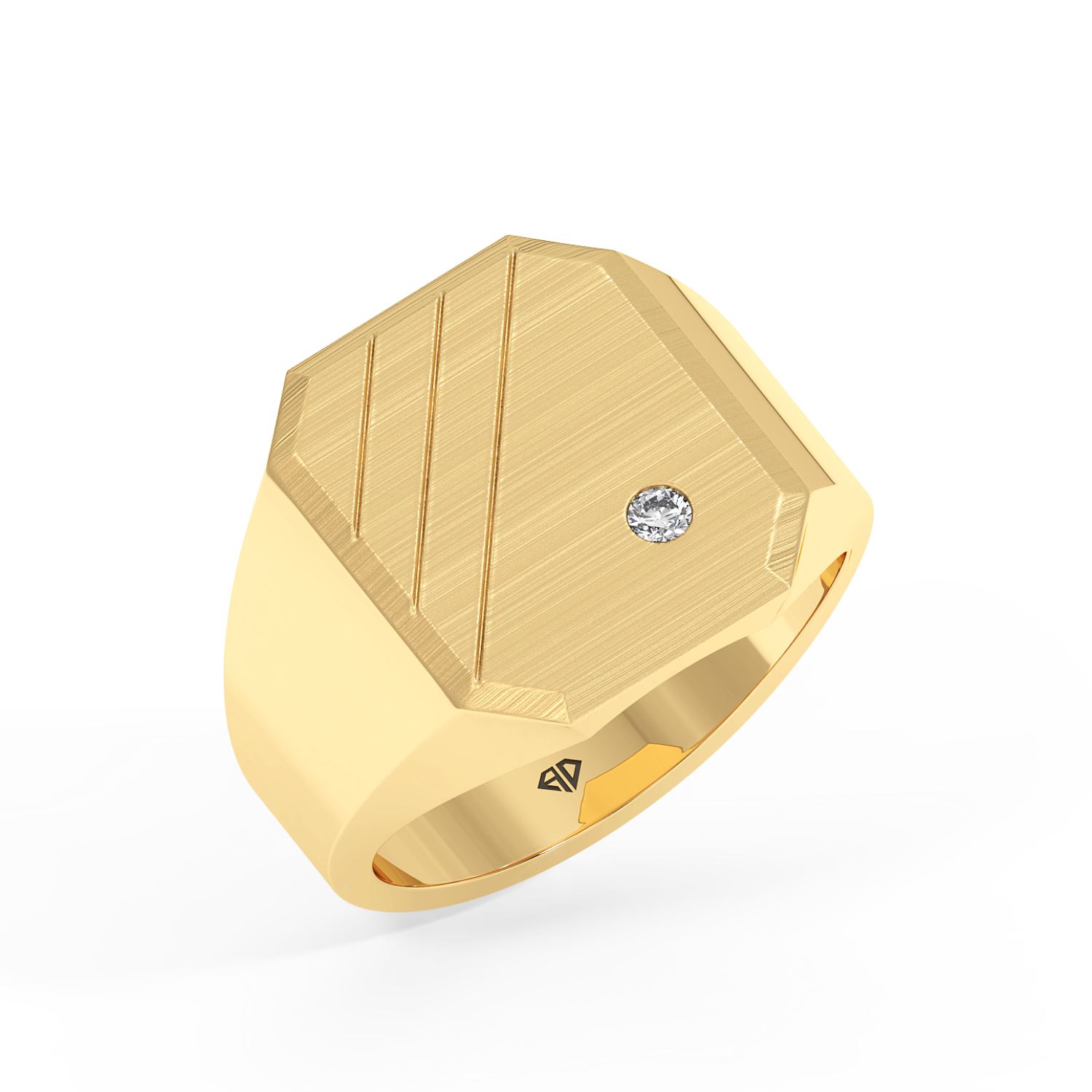 18K Yellow Gold Signet Ring