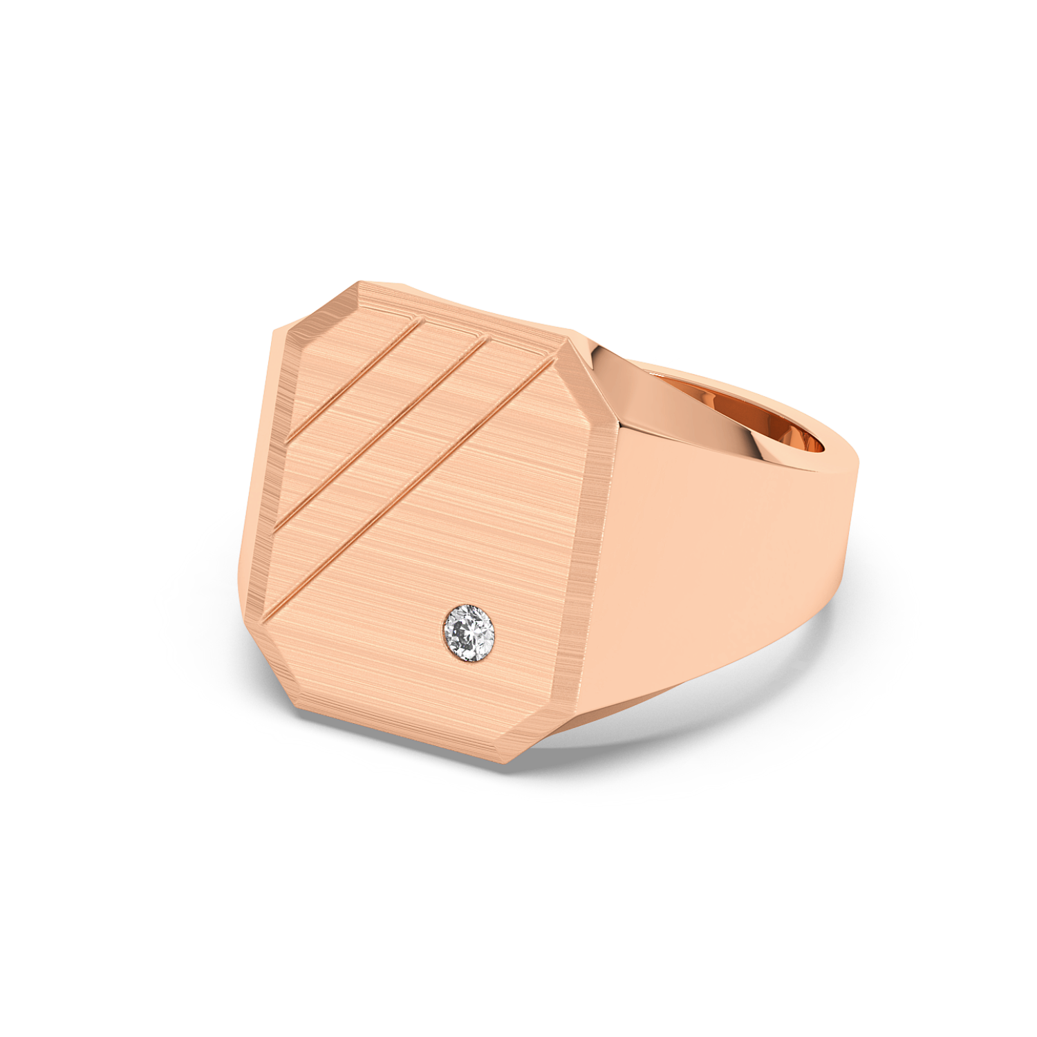 18K Rose Gold Signet Ring
