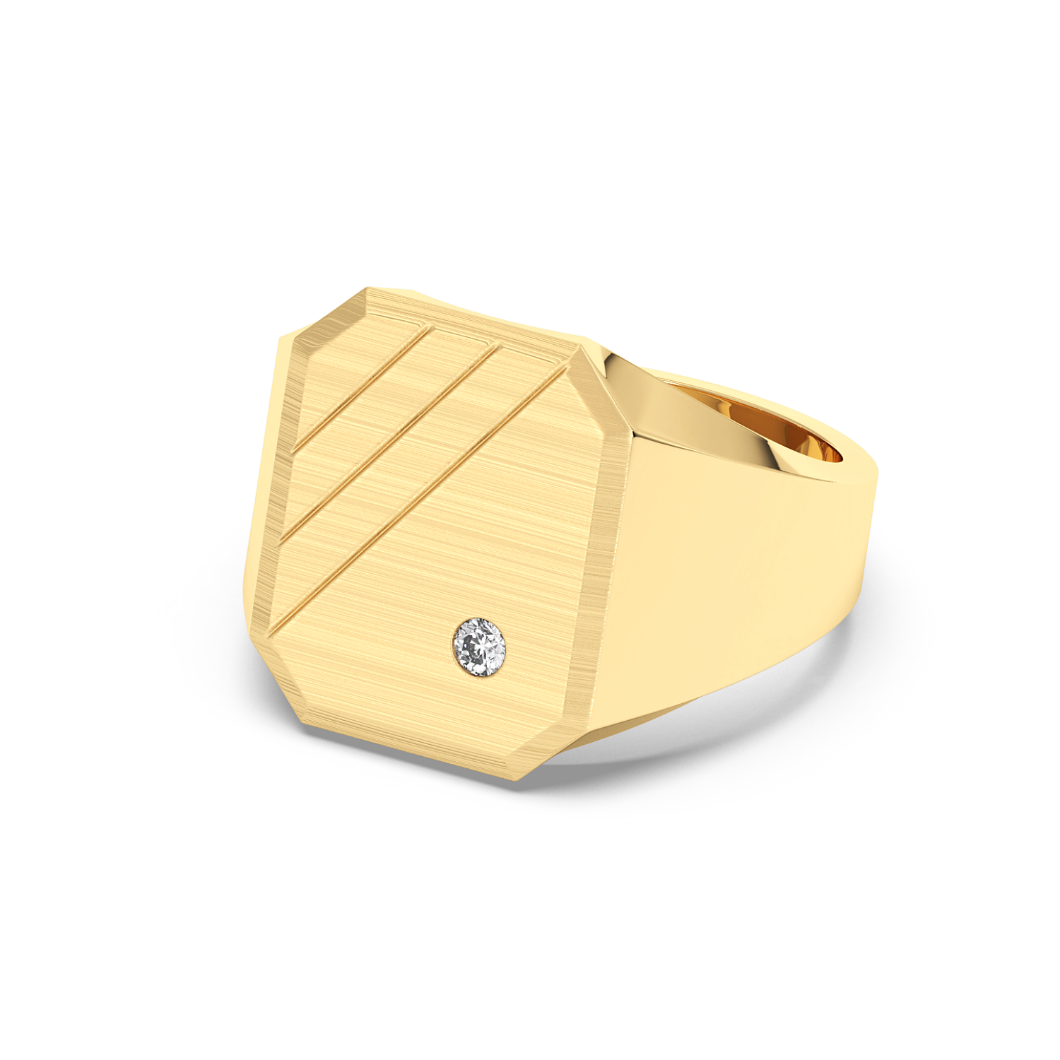 18K Yellow Gold Signet Ring