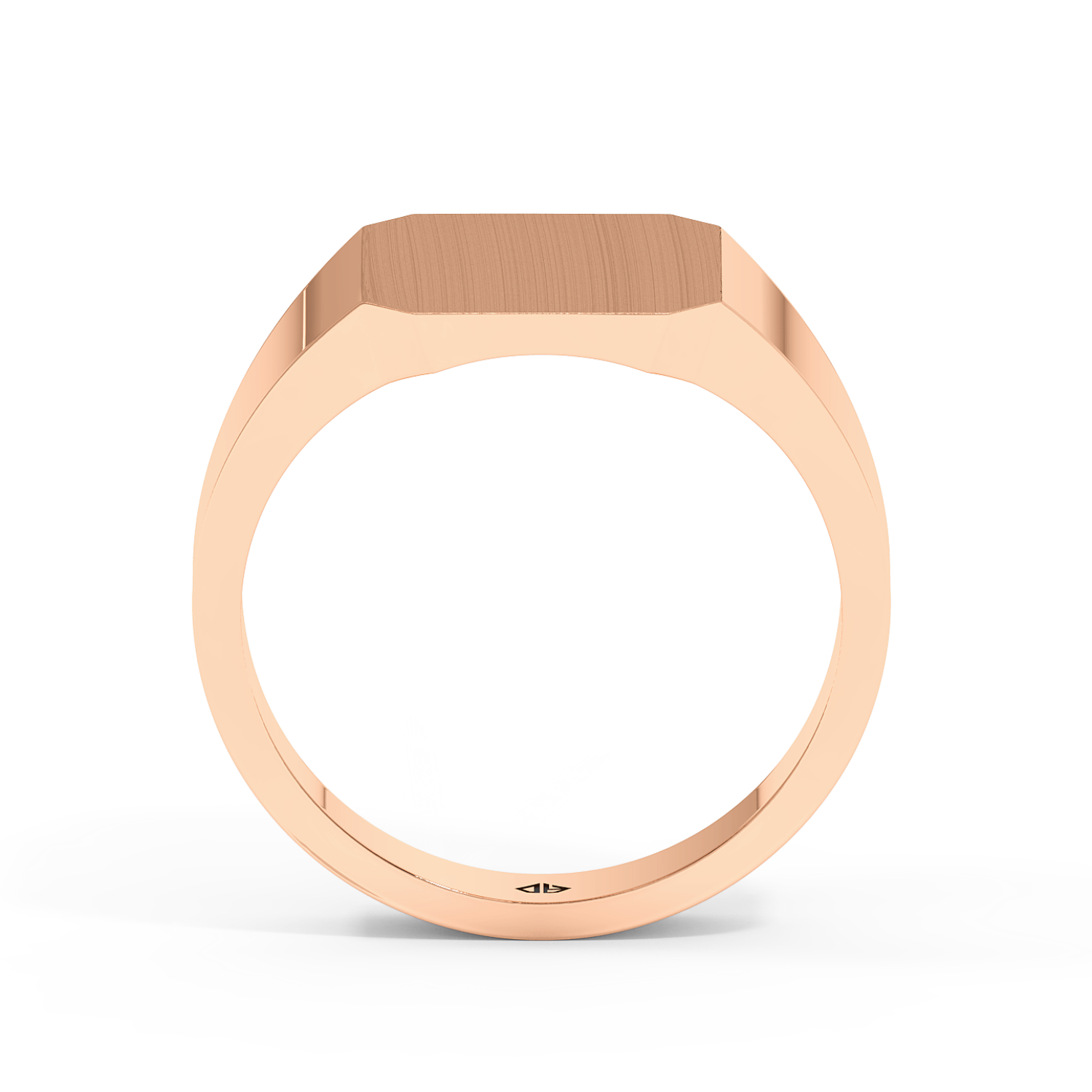 18K Rose Gold Square Shape Signet Ring