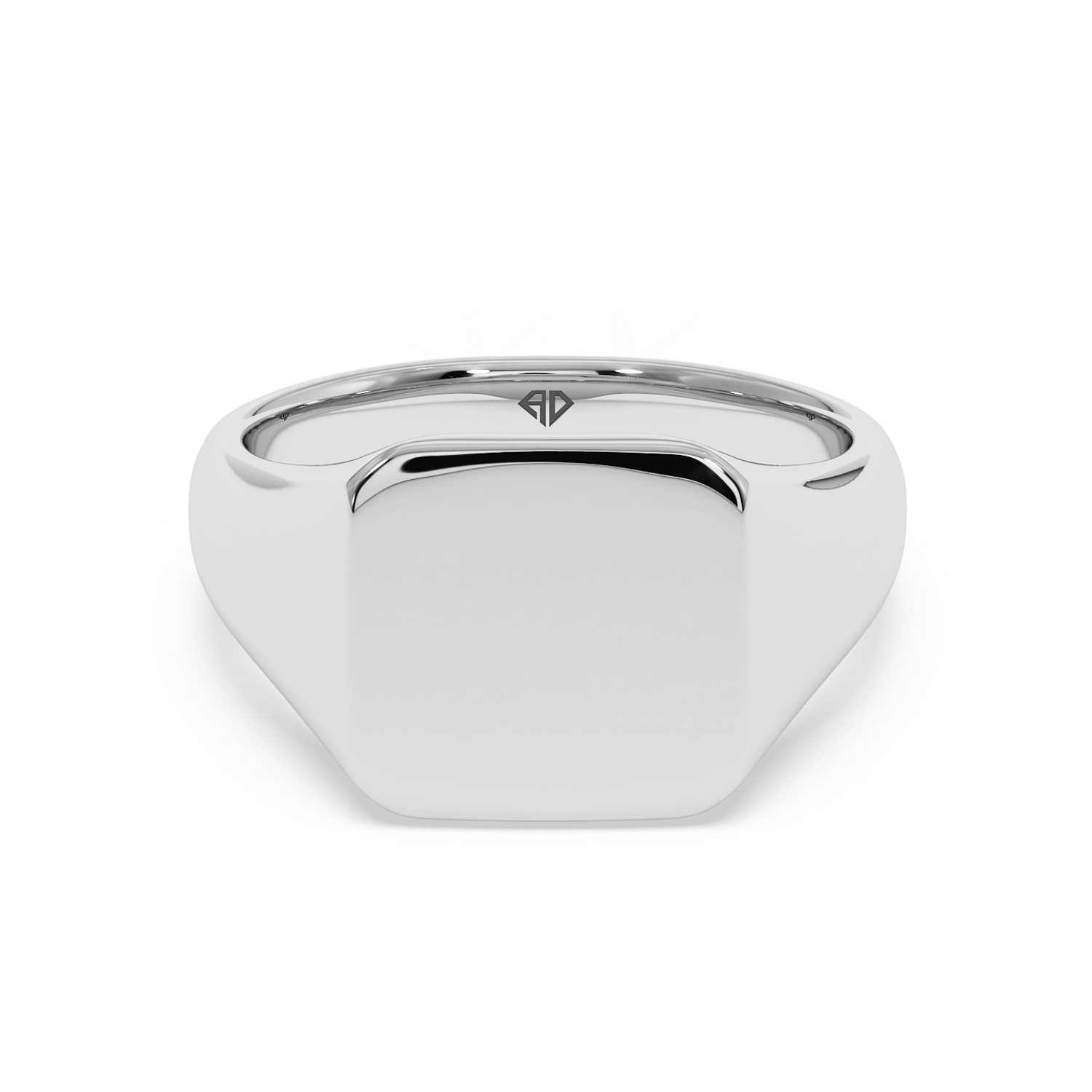 18K White Gold Men's Signet Ring