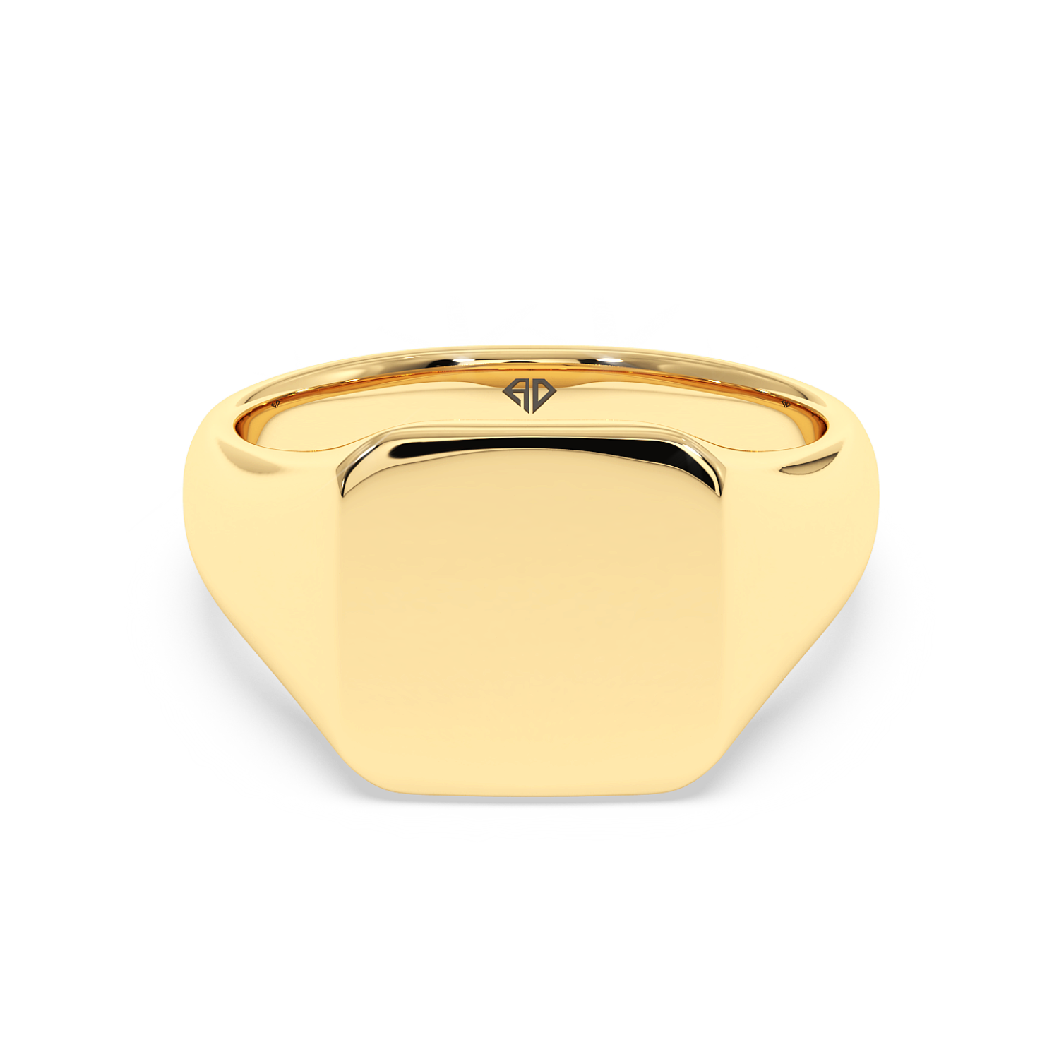 18K White Gold Men's Signet Ring