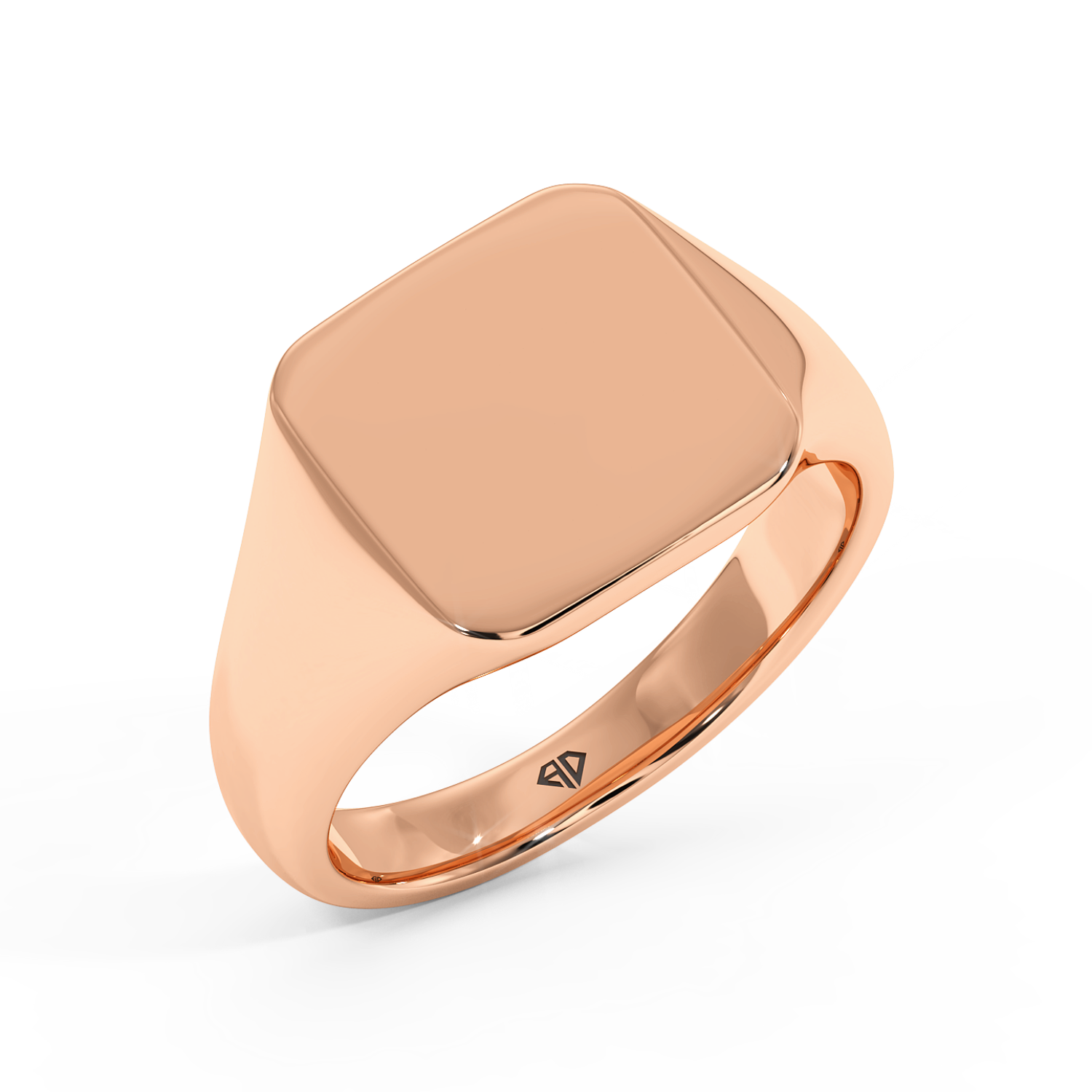 18K Rose Gold Men's Signet Ring