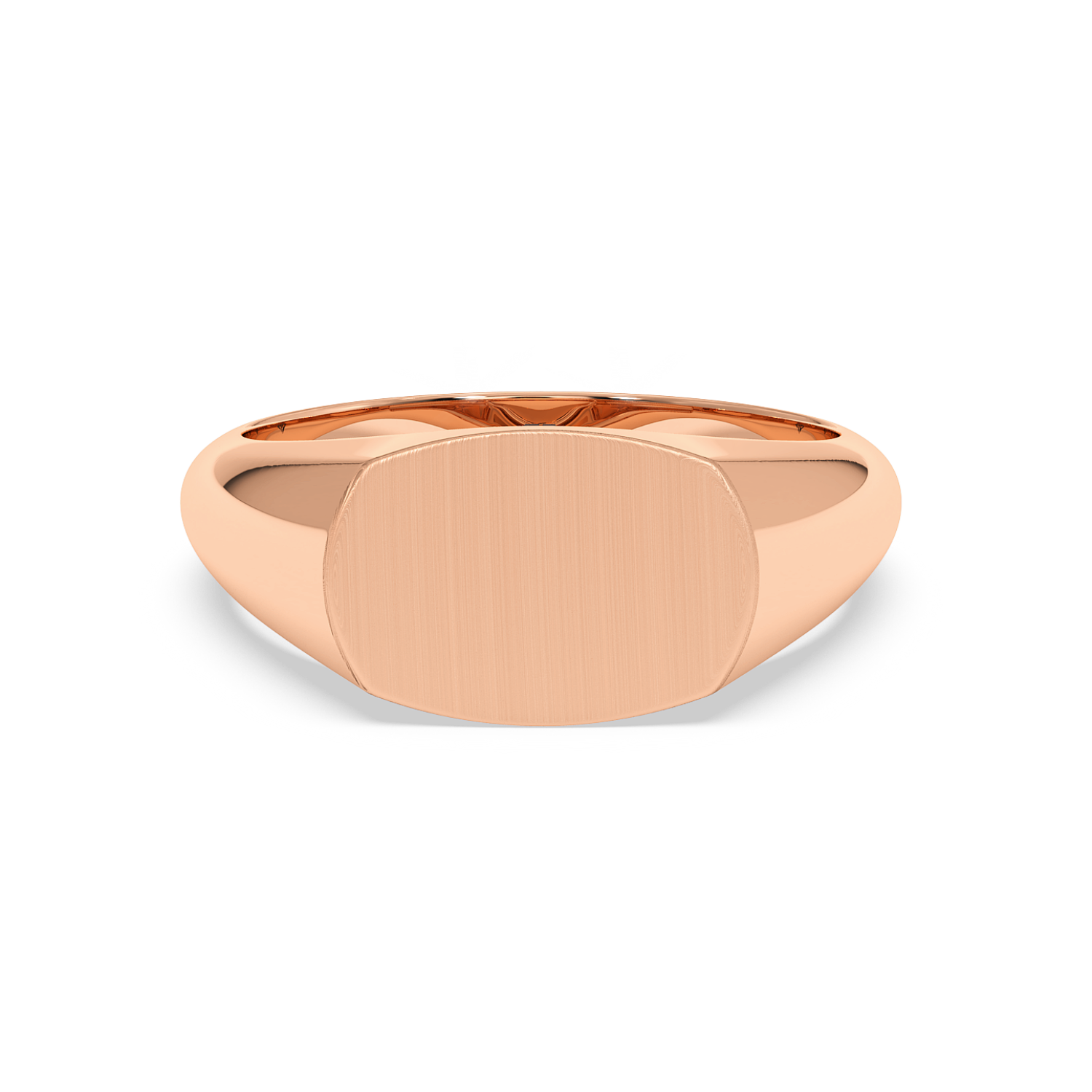 18K White Gold  Stackable Signet Ring for Mens