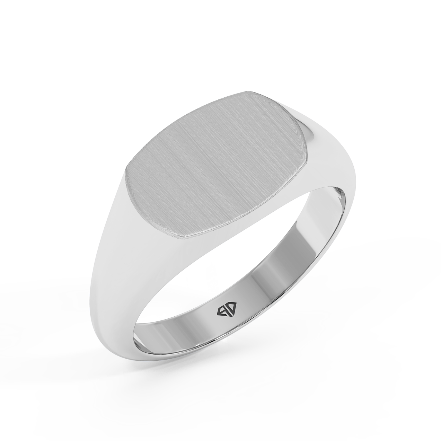 Platinum  Stackable Signet Ring for Mens