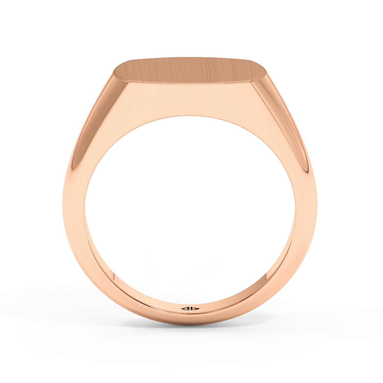 18K Rose Gold  Stackable Signet Ring for Mens