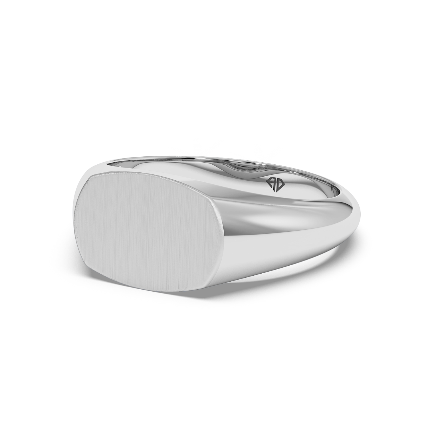 Platinum  Stackable Signet Ring for Mens