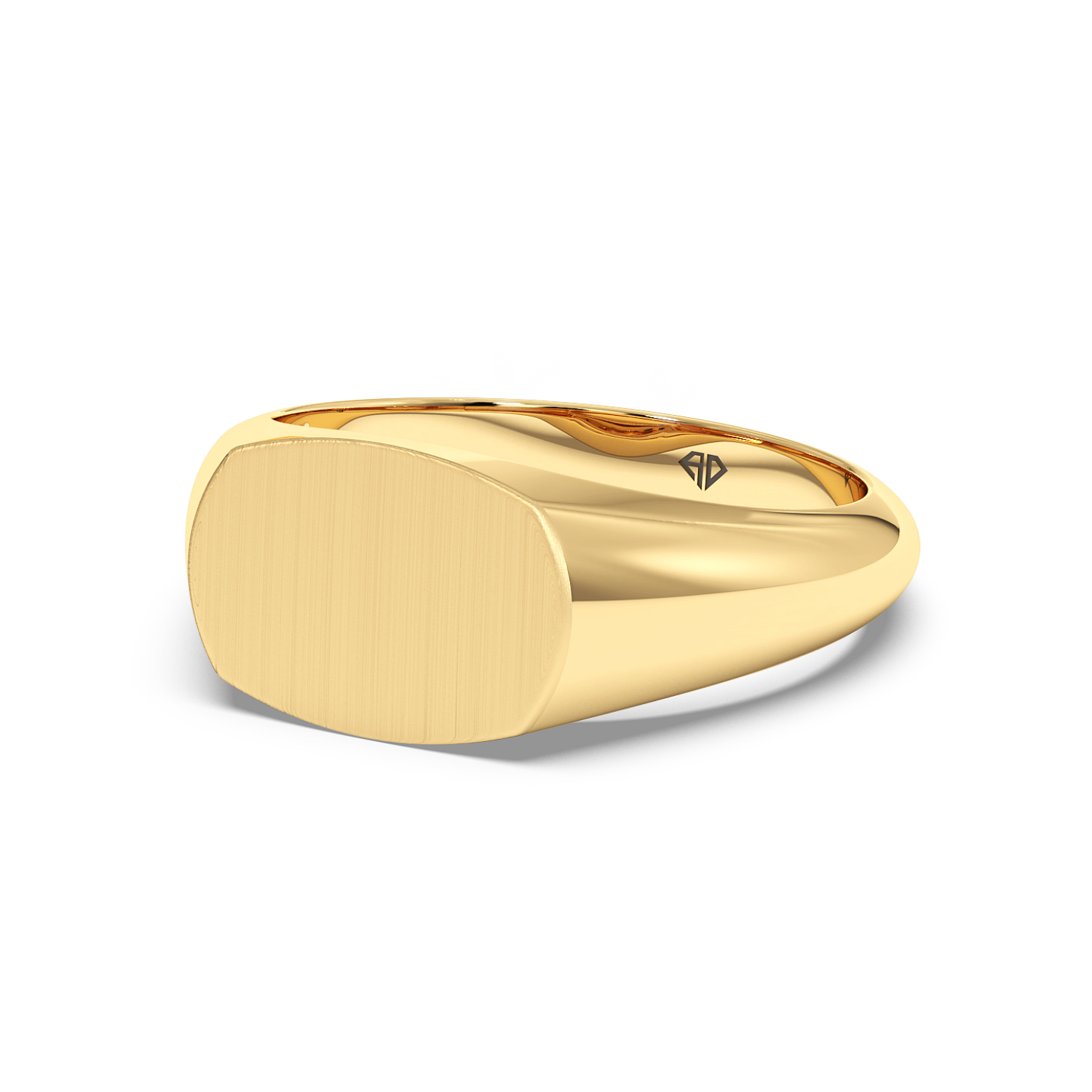 18K Yellow Gold  Stackable Signet Ring for Mens