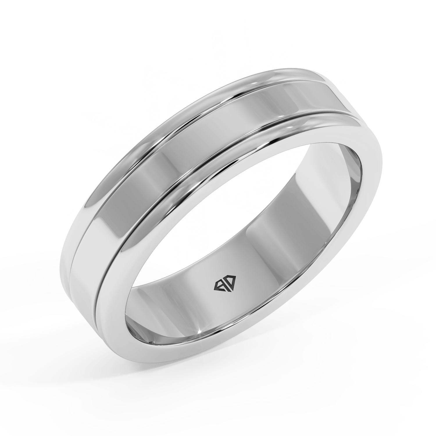 9K White Gold LT5RB6 Wedding Band