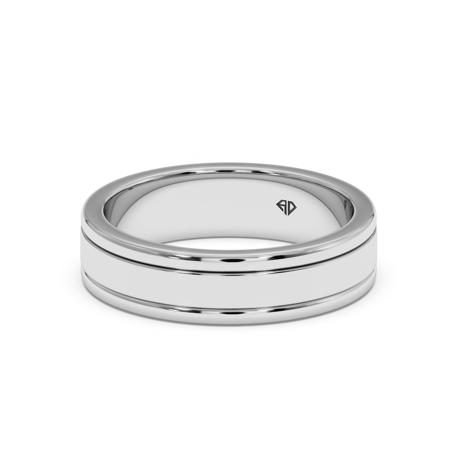 9K White Gold LT5RB6 Wedding Band