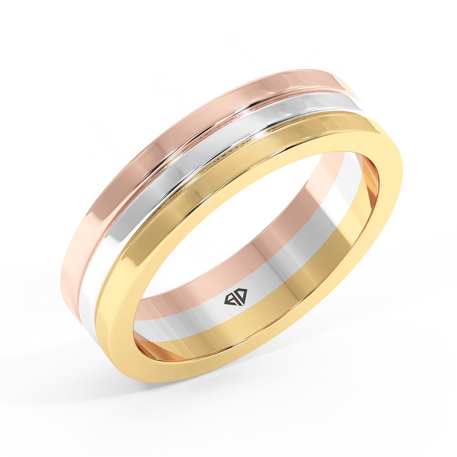 18K White Gold LT5RB7 Wedding Band