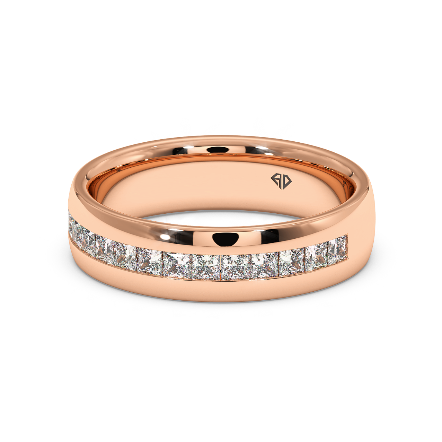 9K Rose Gold LT5RB8 Diamond Wedding Band