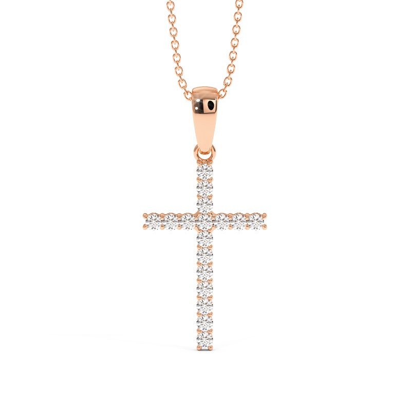 18K White Gold Mary Pendant