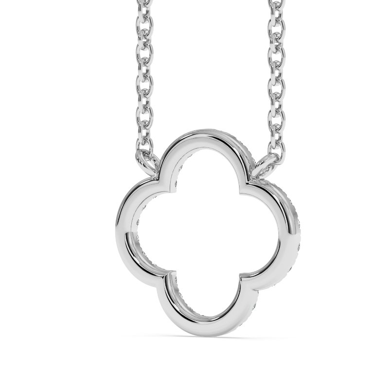 18K White Gold Lucky Pendant
