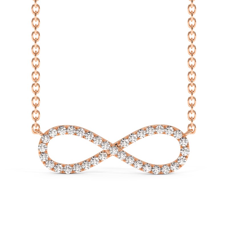 18K White Gold Eternity Pendant