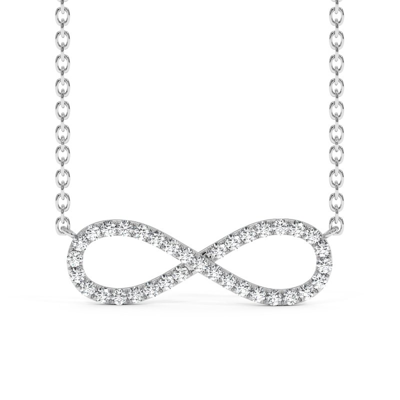 18K White Gold Eternity Pendant