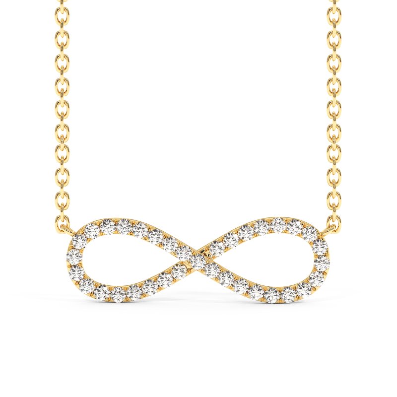 18K White Gold Eternity Pendant