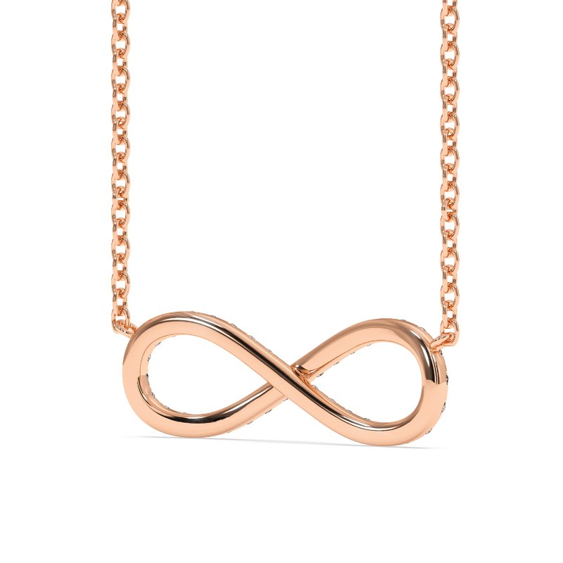 18K Rose Gold Eternity Pendant