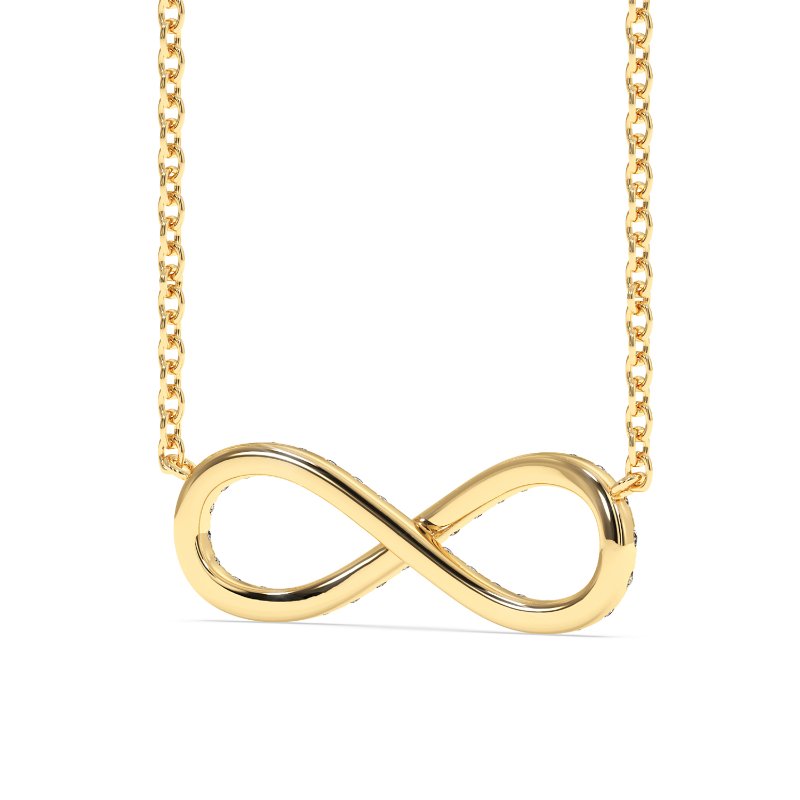 18K Yellow Gold Eternity Pendant