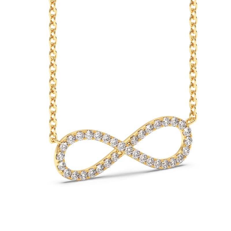 18K Yellow Gold Eternity Pendant