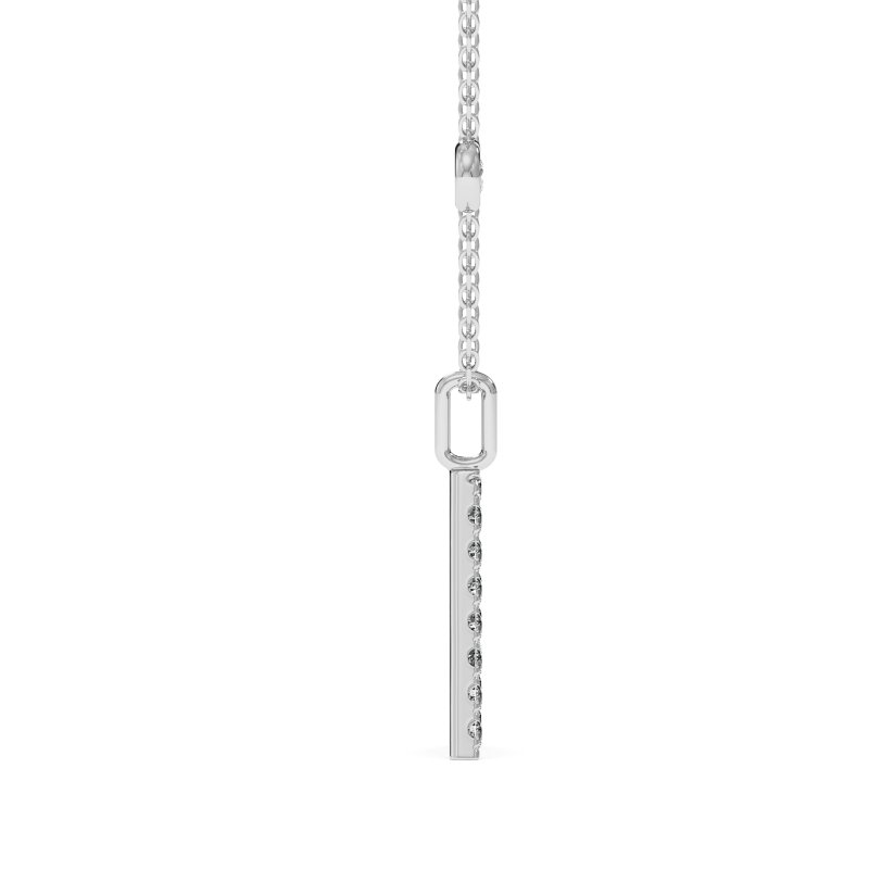 18K White Gold Initial Pendant