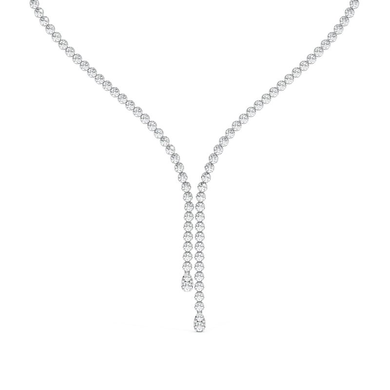 18K White Gold Amor Necklace
