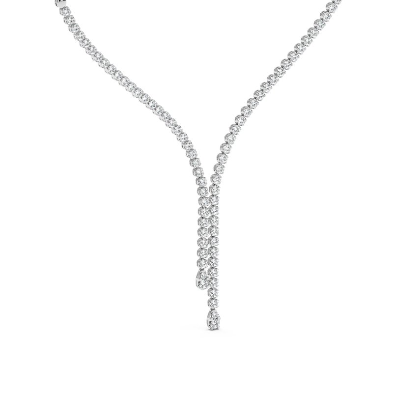 18K White Gold Amor Necklace