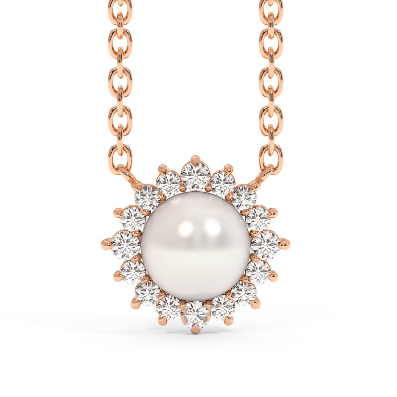 18K White Gold Summer Pendant