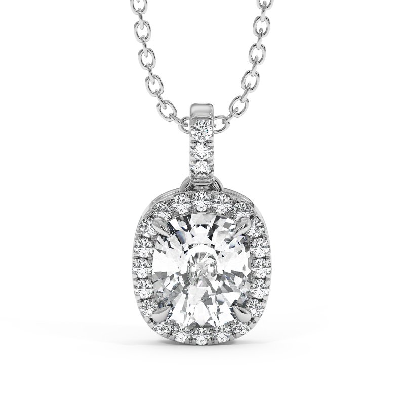 18K White Gold Ashley Pendant
