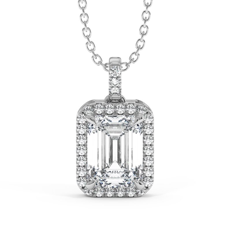 18K White Gold Ashley Pendant
