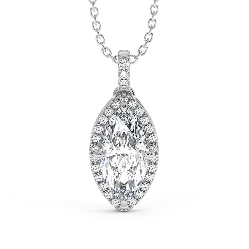 18K White Gold Ashley Pendant