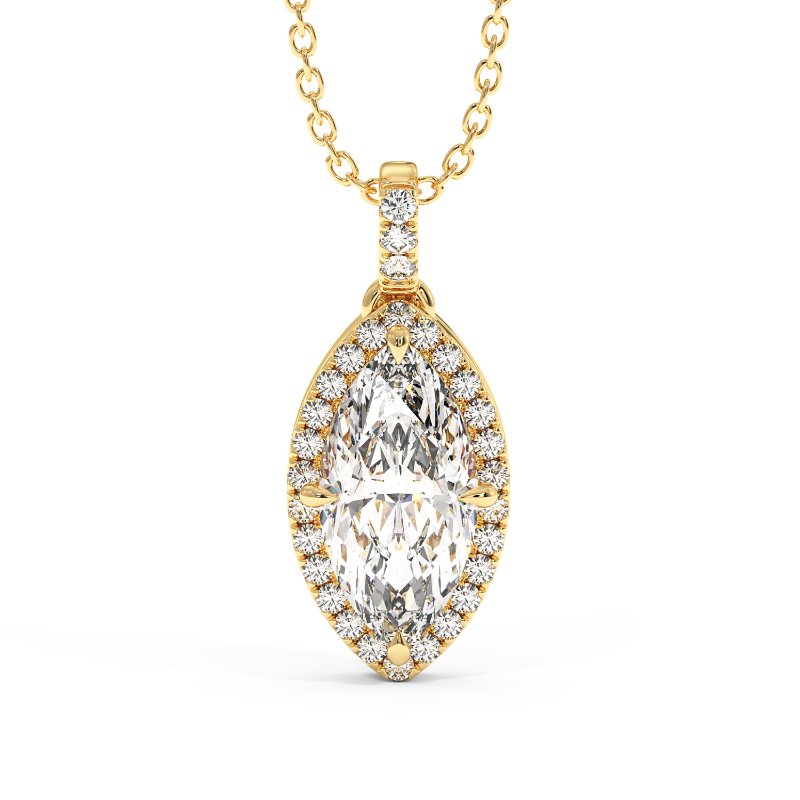 18K White Gold Ashley Pendant