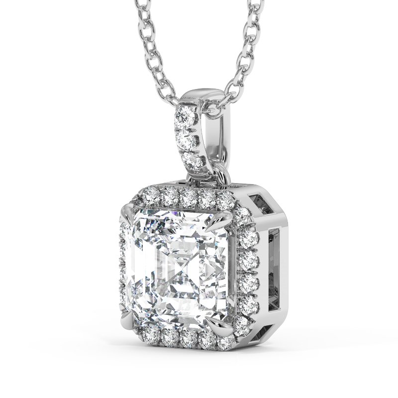 18K White Gold Georgia Pendant