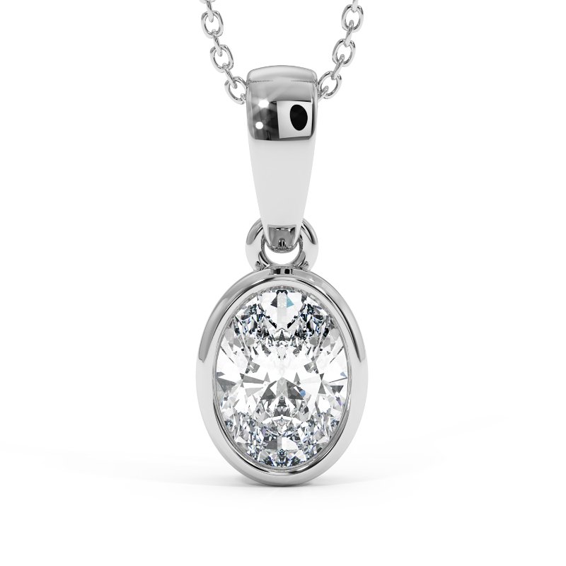 18K White Gold Charlotte Pendant