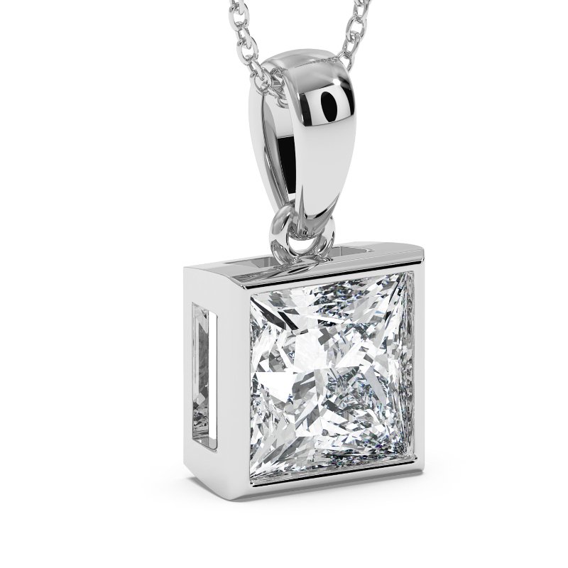 18K White Gold Charlotte Pendant