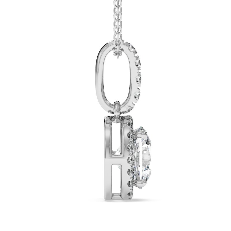18K White Gold London Pendant