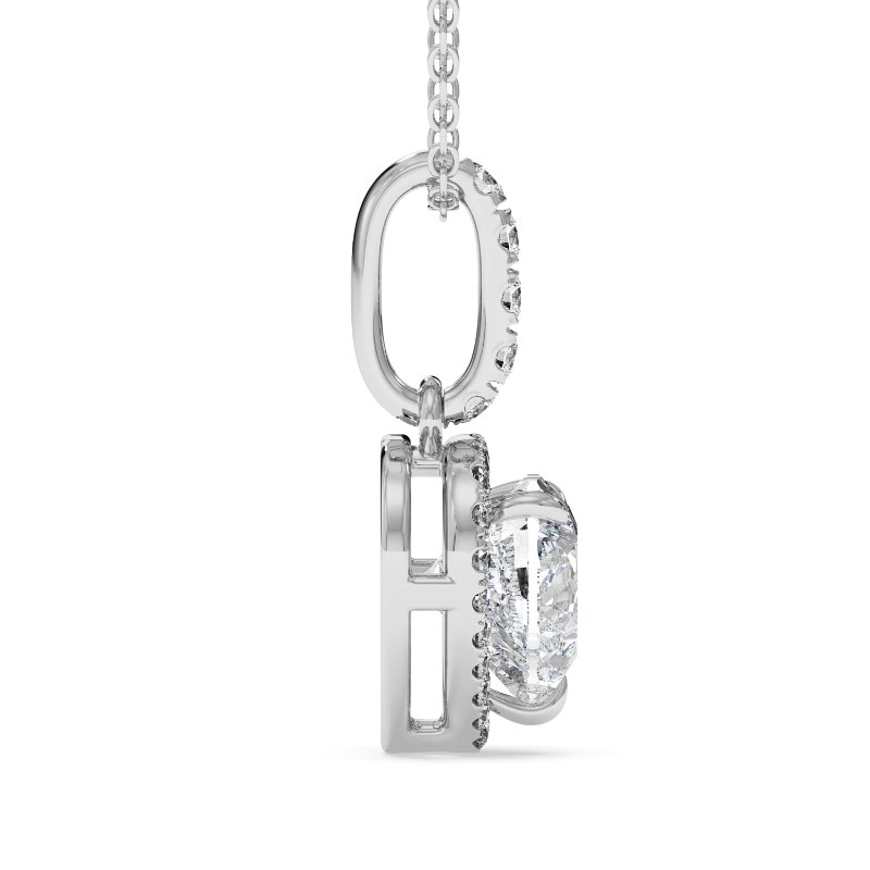 18K White Gold London Pendant