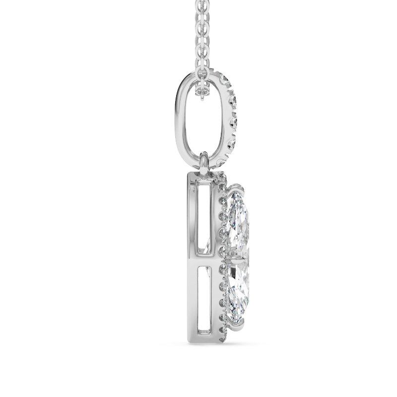 18K White Gold London Pendant