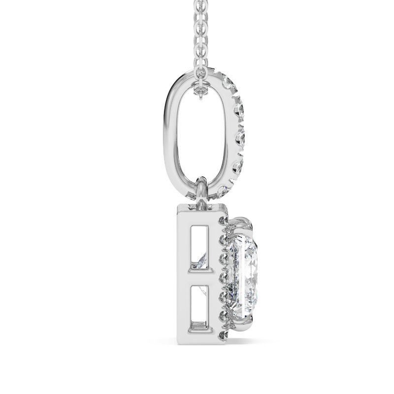 18K White Gold London Pendant