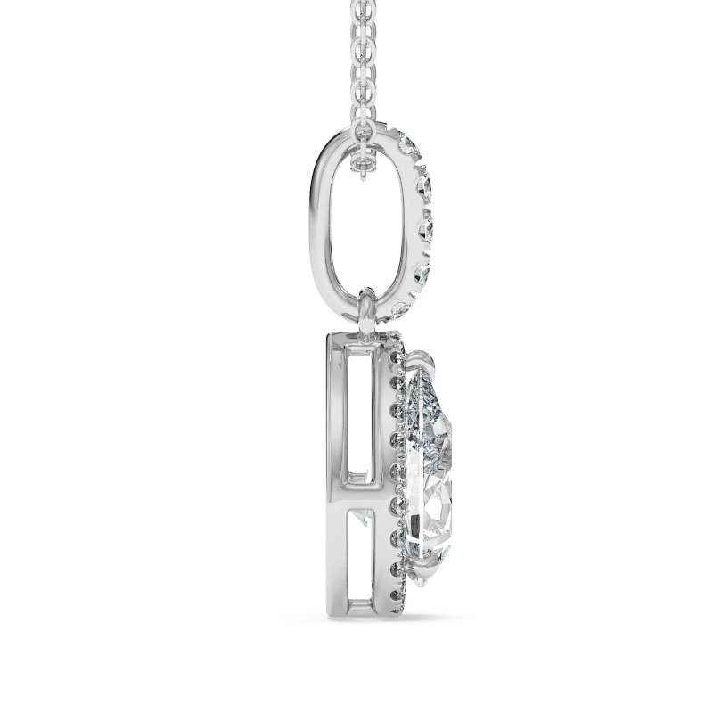 18K White Gold London Pendant