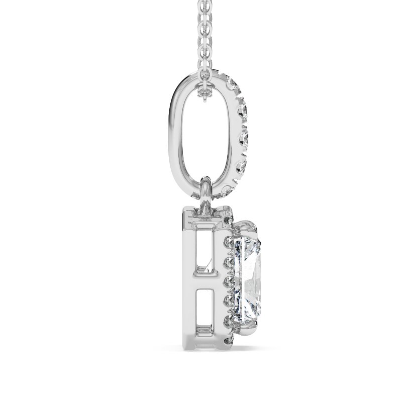18K White Gold London Pendant