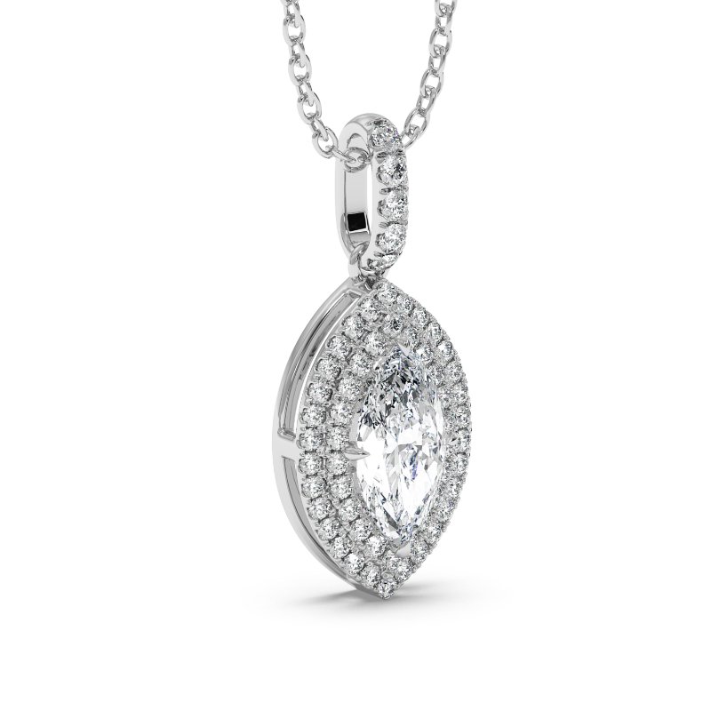 18K White Gold Aspen Pendant